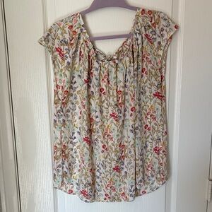 LC Lauren Conrad Multicolor Floral Blouse